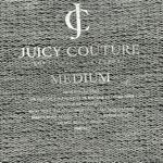 Juicy Couture NWT  Hooded Cardigan Womens M Black Open Front Metallic Sparkle Photo 6