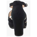 Life Stride  Women's Allison Dress Sandal Black Size 8 Peep Toe Ankle Wrap New Photo 3