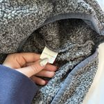 Womens Size XL Fleece Jacket Gray Blue Zip Pockets Winter Fall High Neck Photo 2