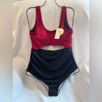 EastElegant Maternity Cutout One Piece Pregnancy Swimsuit Red Black L NWT Size undefined Photo 1