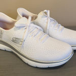 Skechers Hands Free Slip-ins Summits Night Chic Sneaker Shoe White/Silver 8 NWOB Photo 0