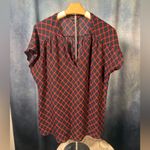 Banana Republic Navy and Red Blouse -  Photo 0