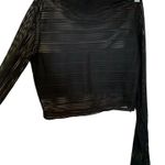 Rehab sheer crop long sleeve top size small Black mock neck Photo 0