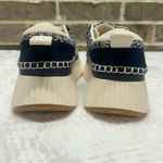 DV Dolce Vita Sneaker Lace Up Shoes White Blue Woven Elevated On the Go NEW 8.5 Photo 2
