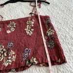 PacSun ✨ Lottie Moss Tie Strap Smocked Crop Tank Pink Floral Small Photo 8