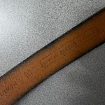 Fossil Womens Leather Belt Small Brown Silver Buckle Distressed Preppy 1.5" Photo 6