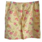 Christopher & Banks Vintage Yellow Citrus Fruit Print A-Line Skirt Size 12 Y2K Photo 3