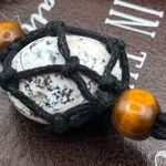 Handmade Handcrafted Tumbled Citrine Oregon Coast Agate Crochet Adjustable Bracelet Photo 3
