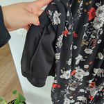 Torrid Black Floral Hi-Lo Chiffon Cold Shoulder Maxi Dress Size 0 Photo 5