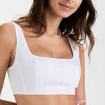 STAUD  wells corset cropped top poplin cotton sleeveless square neck Photo 0