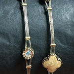 Women’s vintage dainty set of 2 gold tone crystal bangle bracelets‎ one size Silver Photo 0