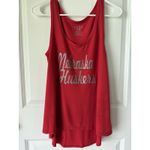 Blue 84  Nebraska Huskers‎ Red Tank Top Women's Medium Glitter Graphic Tee GBR Photo 1
