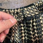 Raul Blanco Vintage 100% Silk Pleated Checkered Print Midi Skirt Black Size 6 Photo 4