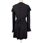 & Other Stories & Other Stories Paris Atelier Black Red Print Wrap Frill Long Sleeve Dress SZ 4 Photo 9