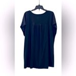 Just My Size Black T-Shirt Lace Front Detail. Photo 1