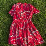 House of Harlow 1960 x REVOLVE Dawn Leaves Fond Print V Neck Dress Medium Photo 5