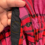 Free People  pacific dawn red plaid button down shirt s Photo 11