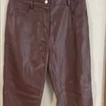 Miaou Chocolate Brown Junior Vegan Leather Pants Size M Photo 7