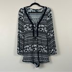 House of Harlow 1960 Ainsley Long Sleeve Boho Floral Print Romper XS Photo 3