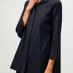 Lafayette 148  black flowy button down P/XS minimalist tunic Photo 0