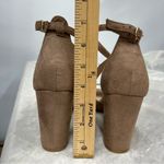 Rampage  suede taupe size 10 cross strap Nell-heels Photo 3
