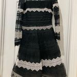Sachini + Babi Elegant Black and White MIDI Dress with Sleeves Like New Size 8 Photo 5
