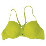 Aerie Perkier Push-up Lime Green Crochet Strappy Back Bikini Top 34B Photo 0