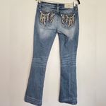 Miss Me Low Rise Bootcut Fethers Women's Blue Jeans Photo 2