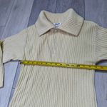 Missguided cream quarter‎ zip long sleeve sweater knit midi dress size 4 tall Photo 3