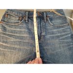 Madewell High-Rise Mid-Length Blue Denim Shorts Cut Off Distressed Womens Sz 25 Photo 5