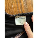 Soma Cool Nights Short Sleeve Veiled Floral Grand Black Nightgown, sz S Photo 6