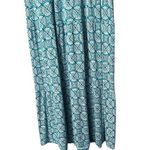 st. john's bay  PL Sleeveless Maxi Dress Teal White Coastal Resort Cruise Beachy Photo 10