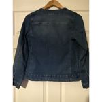 Chico's Denim snap up Jacket Faux Rhinestones and Pearls Size 0/ small 4 Photo 4
