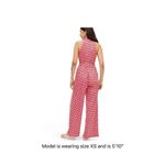 Diane Von Furstenberg NWT  Collared Sleeveless Pink‎ Geo Jumpsuit Size XL Summer Photo 1