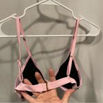 DIXXON NWT black pink peonies tanning suit bikini top swim beach pool triangle Size XL Photo 7