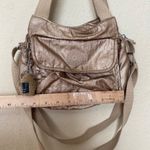 Kipling  Felix Cloud Metal Platinum Metallic Nylon‎ Satchel Crossbody Photo 4