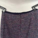 Talbots Tweed Pencil Skirt Size 14P Blue Red Business Straight Slit Knee Length Photo 2