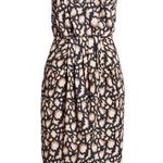 Chelsea28  SLEEVELESS FAUX WRAP MIDI DRESS IN NAVY LEOPARD NWT WOMEN'S SIZE S Photo 0