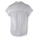 Beach Lunch Lounge | XS | Women's Short Sleeve Button Down Top Shirt Semi Sheer Photo 1