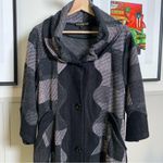 Chico's Cozy Cowl Neck Wool Blend Black and Gray Button Up n Cardigan Sweater Size L Photo 11