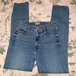 MOTHER JEANS The Mid Rise Dazzler Ankle Fray Riding The Cliffside Size 26 Photo 0