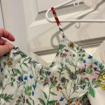 Nanette Lepore Women Floral Cold Shoulder Ruffle Midi Wrap Dress Sz 6 Whimsical Photo 5