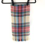 Womens Wrap Blanket Scarf Rectangle Fringe Plaid Beige Red Blue Green 76x30 Photo 1