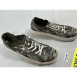 Womans Madden NYC Slipon Fashion Platform Sneakers 9.5 Heel Gray Camo Green Photo 1