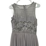 Altar'd State  GREY VUSEN BEADED SEQUIN EMBELLISHED MESH MAXI DRESS Size SMALL) Photo 4