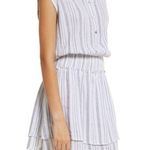 Rails Smocked Waist Mini Dress Striped Linen Blend Size L New with Tag Photo 3