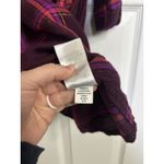 Old Navy  Burgundy Plaid Long Sleeve Shirt Dress Size Medium Tall Holiday Party Photo 7