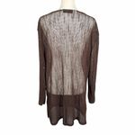 La Blanca  Swim Cover Up Tunic Size Large Brown Sequin Sheer Resort Wear Vacation Photo 5
