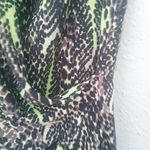 T Tahari  L Snake Lime Black Sleeveless Top Photo 8