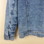 Hollister Women’s Size M Faux Shearling Lined Denim Jacket, Blue Photo 9